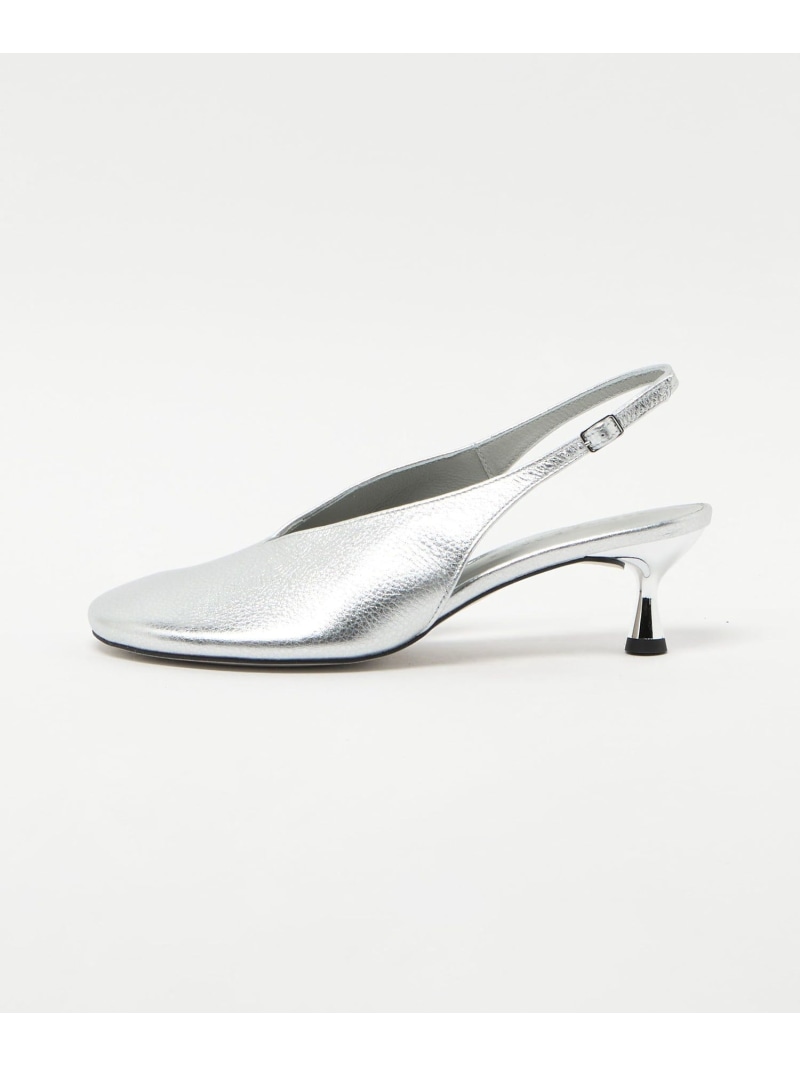 ディープVカットバックベルト パンプス50↑ ODETTE E ODILE オデット エ オディール シューズ・靴 パンプス しろがね色 黒いこと【貨物輸送無料】[ Fashion]