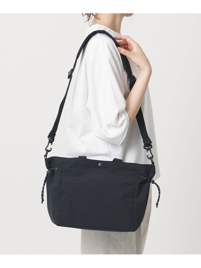 ＜AIGLE＞ Tote with SLD ODETTE E ODILE オデット エ オディール バッグ ショルダーバッグ ベージュ ブラック【送料無料】[ Fashion]