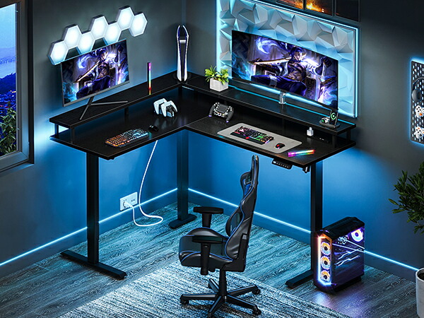 楽天市場】FlexiSpot ゲーミングデスク GT1LJA | 送料込み L字型 電動