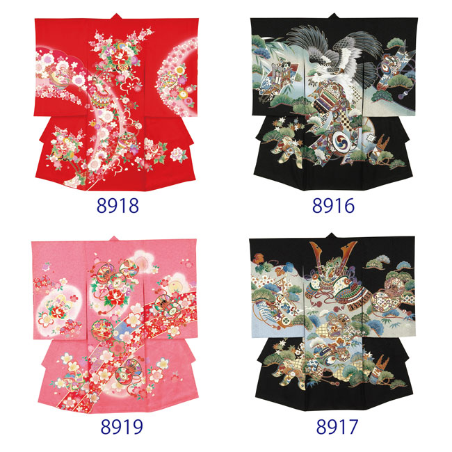 初着 女の子 女児 赤 桜 菊 手毬 鼓 御所車 キッズ｜ODORI　Company　店
