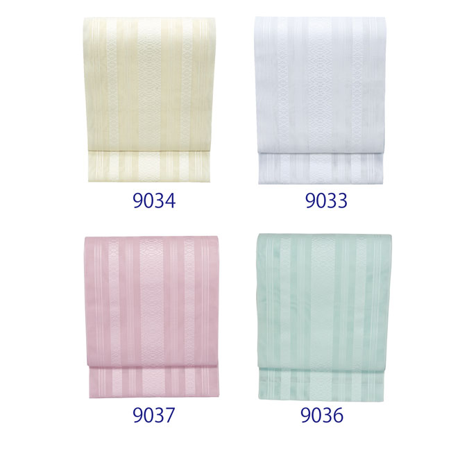名古屋帯 紗 夏物 着物 帯 夏用 パステルカラー 先かがり仕立付 和服|ODORI Company 店