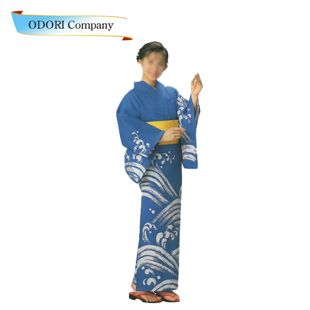 浴衣 仕立て上がり 女性用 絵羽ゆかた 波柄|ODORI Company 店
