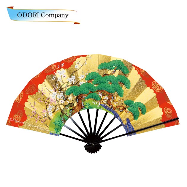 楽天市場】舞扇子 扇子 踊り用 両面金 二羽鶴 両金 鶴 ご祝儀舞 9寸5分