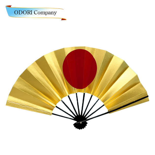 日の丸両金 10本セット 舞扇子 まいせんす 踊り用 日の丸扇子 金 両面金 9寸5分 黒塗 扇子箱入 祭り 飾り｜ODORI　Company　店