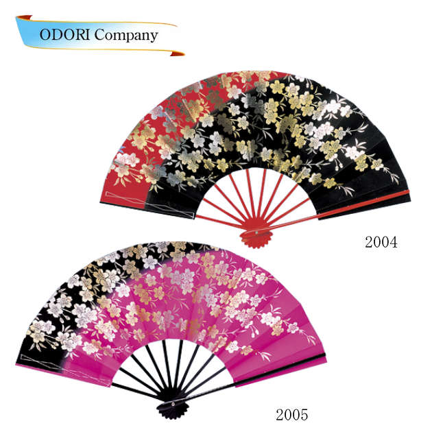 楽天市場】舞扇子 扇子 日本舞踊 踊り用 赤 紫 9寸5分 金色紙 黒塗