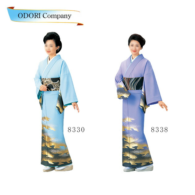 踊り 着物 きもの 女物 胴抜き 仕立上がり 附下訪問着 洗える着物 踊り衣装 絵羽 水色 紫|ODORI Company 店
