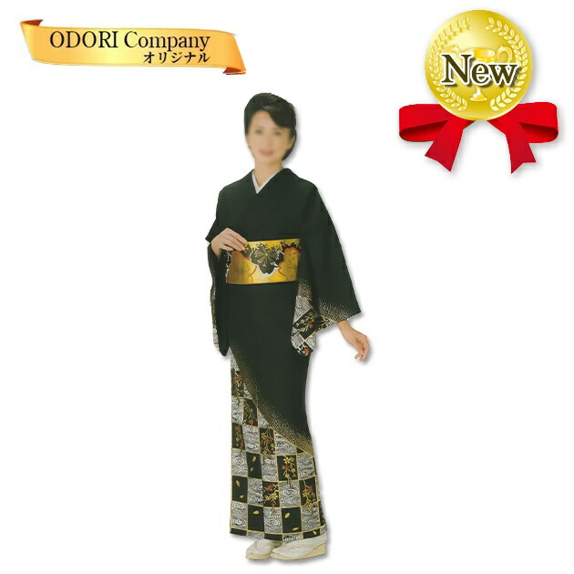 踊り 着物 舞踊 絵羽 反物 黒 当店限定商品｜ODORI　Company　店