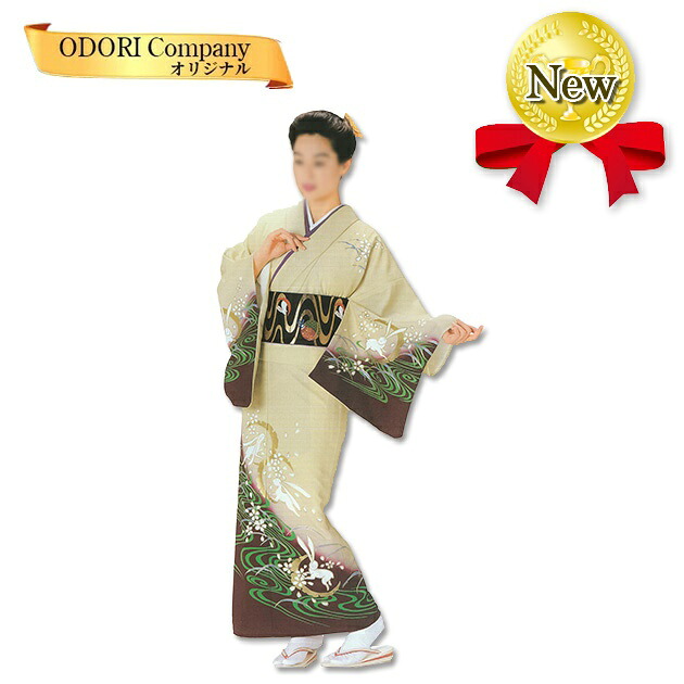 踊り 着物 舞踊 絵羽 反物 着尺 小桜 ウサギ 当店限定商品|ODORI Company 店