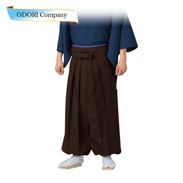 寺用 霊殿用 袴 無地 茶 円頂黒衣 住職 神職 神主用 神寺職の常装 儀式形式御召しもの 神寺の働き口着