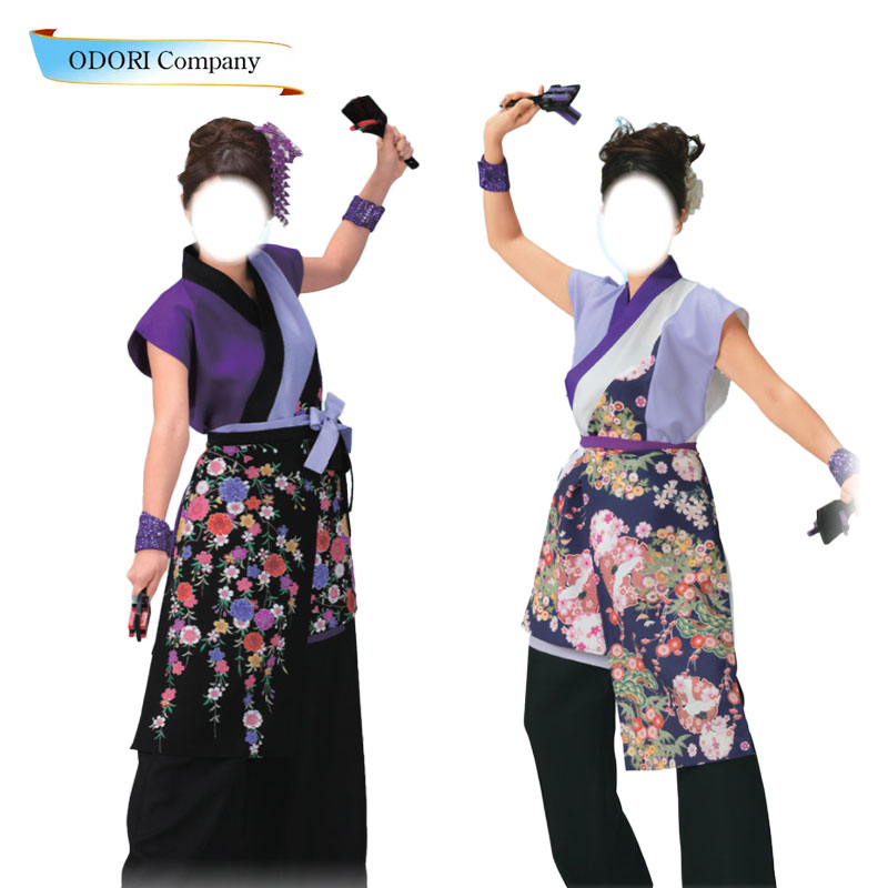 よさこい 衣装 コスチューム 袖なし 紫 祭 はんてん ダンス イベント 衣裳｜ODORI　Company　店