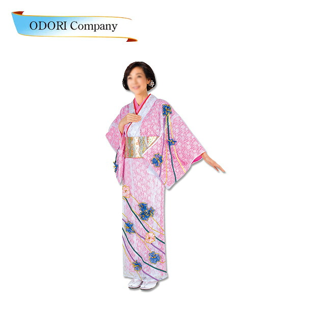 舞踊 お召しもの きもの 奥ゆかしい胴抜き仕立てもの上り洗えるお召しもの 舞踊 短い訪問着 お召しもの 肌付き サクラ色