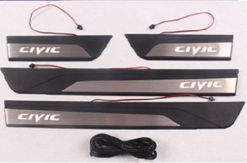 点灯すると奇麗です 送料無料 シビック Fc1 Fk7 ハッチバック セダン イルミ スカッフプレート 傷防止 ホンダ車用 内装 ドレスアップ カスタム パーツ アクセサリー インテリアパネル Coastalmedcenter Com
