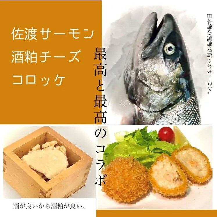 堀川鮮魚 佐渡産サーモン酒粕チーズコロッケ 10個 コロナ 自宅療養 食品 保存 仕送り お見舞い 世界的に