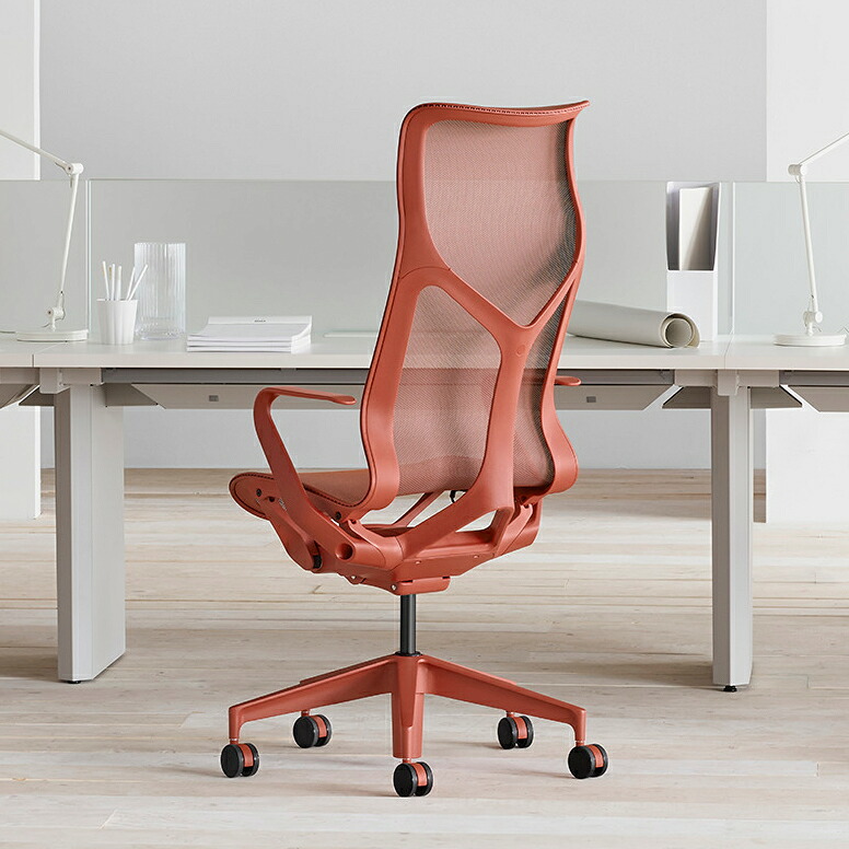 Herman Miller コズムチェア Cosm ハイバック 固定アーム ディップドインカラー