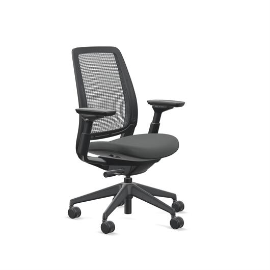 【Steelcase】スチール写真入れもの / Series2（続きもの2） / プラスチックエアバック遣りかた / アジャスタブルアーム / 黒いことひな形 / 張地：NewBlack,Licorice他 / ホンブルグ帽キャスター遣りかた / 居敷き