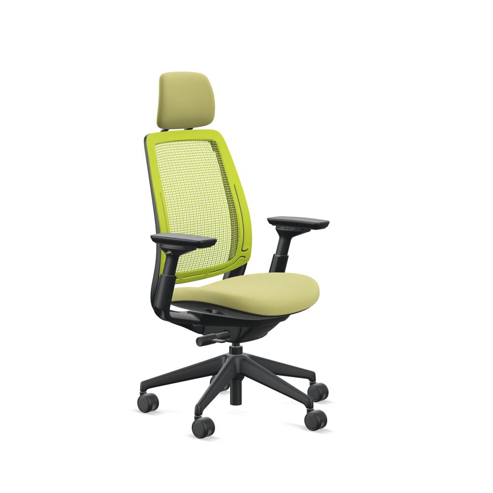 【Steelcase】スチールケース / Series2(シリーズ2) / プラスチックエアバック仕様 / アジャスタブルアーム / ヘッドレスト有 / ブラックフレーム / 張地:NewBlack,Licorice他 / ソフトキャスター仕様 / 椅子|WORKAHOLIC store