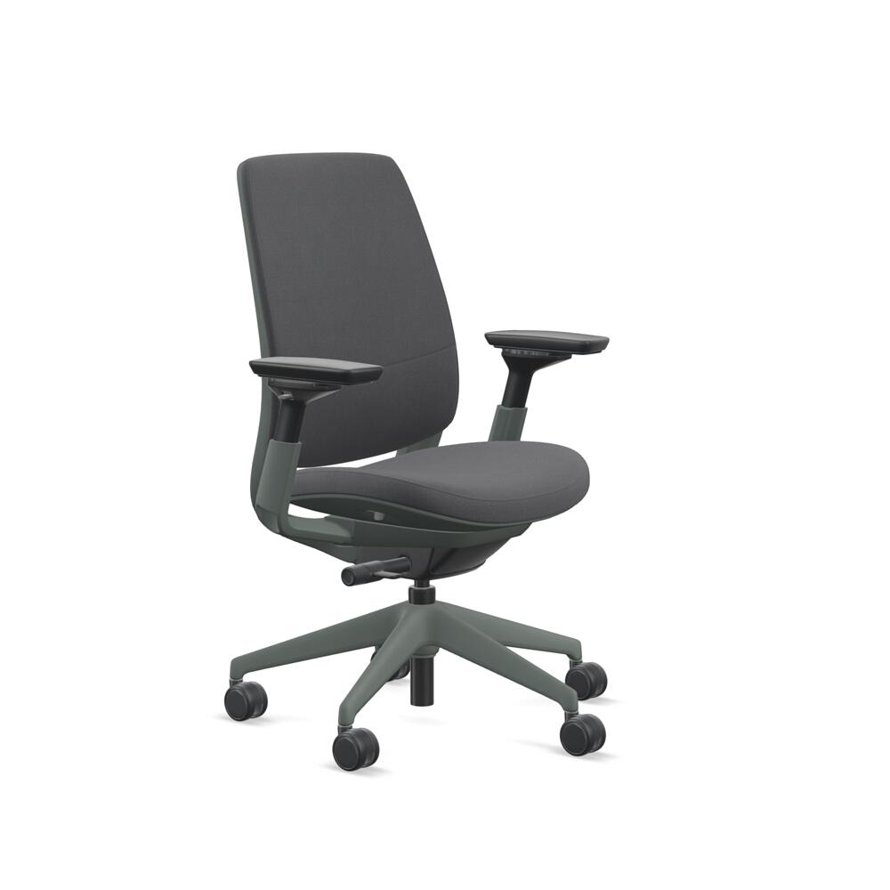 【Steelcase】スチールケース / Series2（シリーズ2） / 標準ファブリック仕様 / アジャスタブルアーム / ランバーサポート付き / スターリングダークフレーム / 張地：NewBlack , Licorice 他 / ソフトキャスター仕様 / 椅子