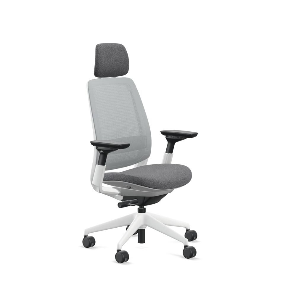 【Steelcase】スチールケース / Series2（シリーズ2） / 3Dマイクロニット仕様 / アジャスタブルアーム / ヘッドレスト有り / ランバーサポート付 / シーガルフレーム / 張地：NewBlack,Licorice他 / ソフトキャスター仕様 / 椅子
