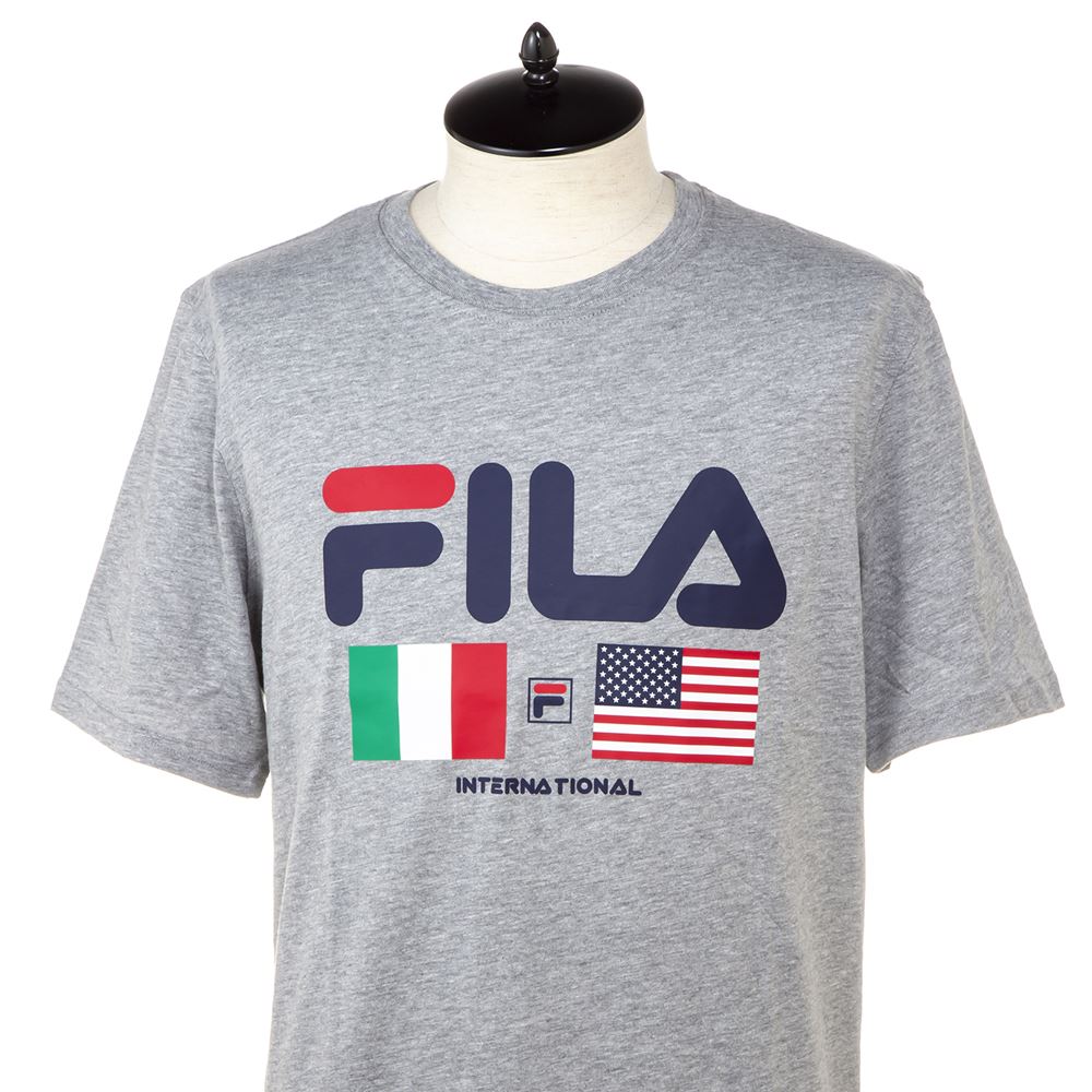 楽天市場 フィラ メンズ Tシャツ Fila Lm 073 グレー 半袖 部屋着 ブランド ルームウェア 誕生日 プレゼント 代 30代 40代 50代 60代 インポートブランド オフプライス