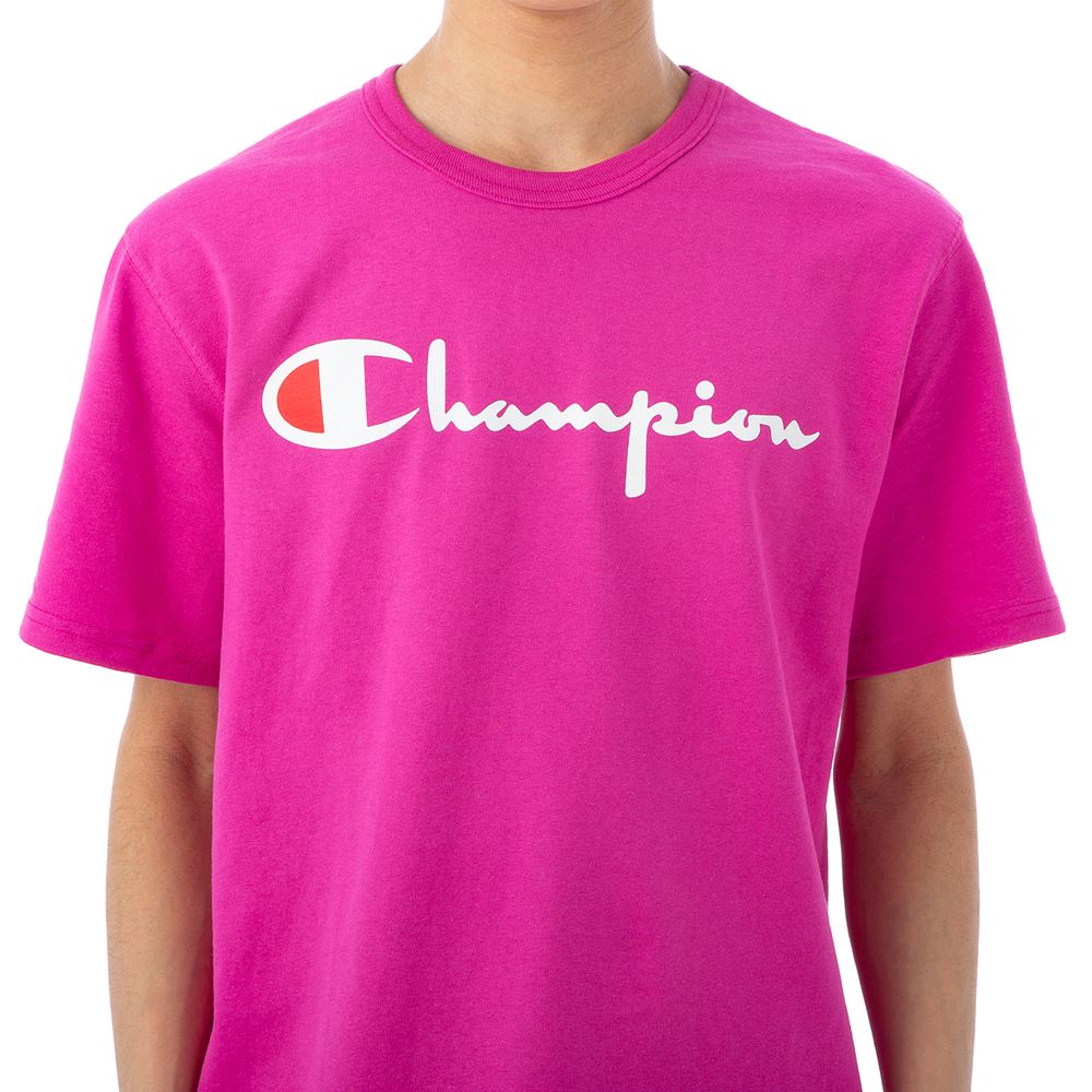 楽天市場 チャンピオン メンズ Tシャツ Champion Gt19y054 1p1 ピンク 半袖 部屋着 ブランド 誕生日 プレゼント インポート ブランド オフプライス
