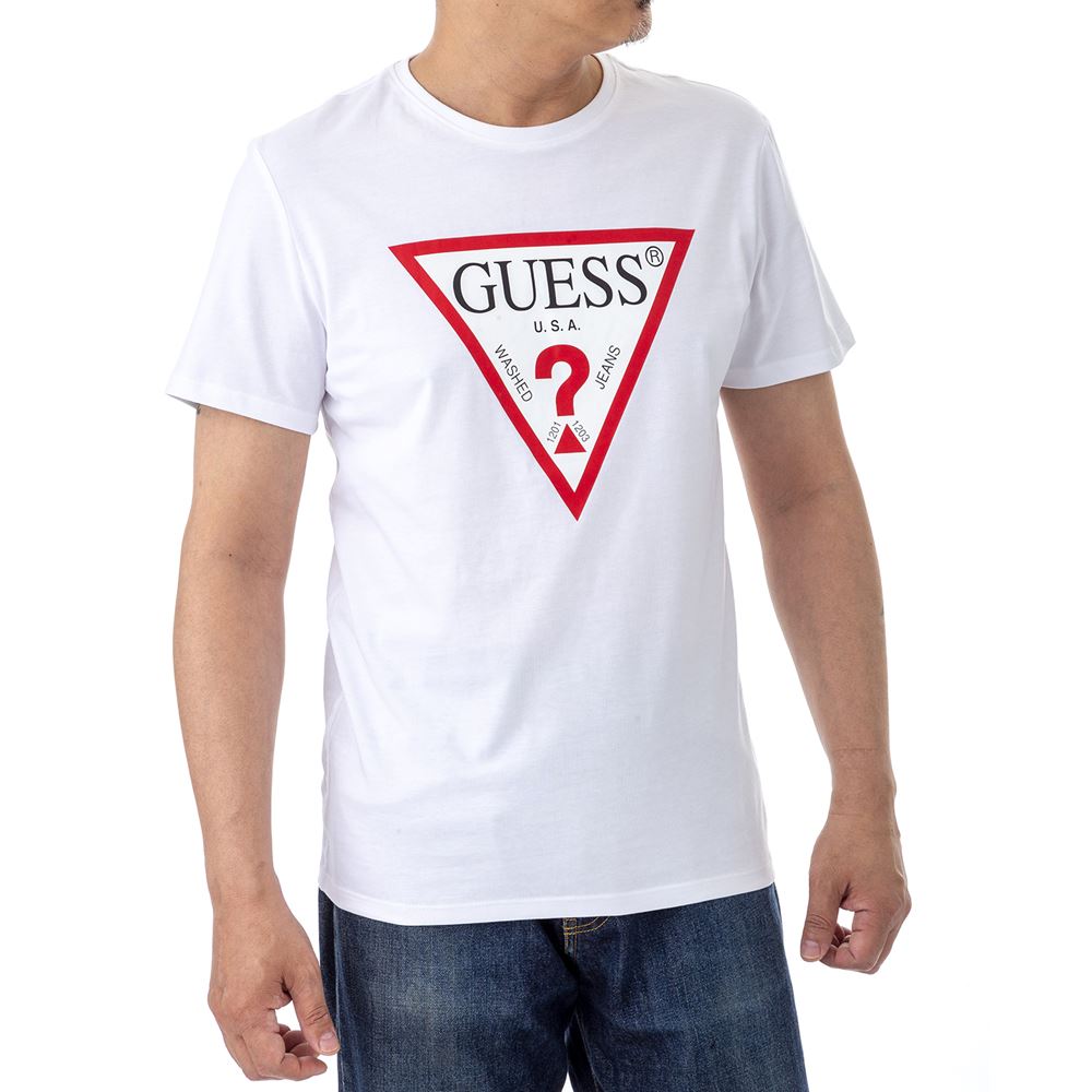 楽天市場 ゲス メンズ Tシャツ M0gi71 I3z00 Twht ホワイト Guess 半袖 ブランド 誕生日 プレゼント 代 30代 40代 50代 60代 インポートブランド オフプライス