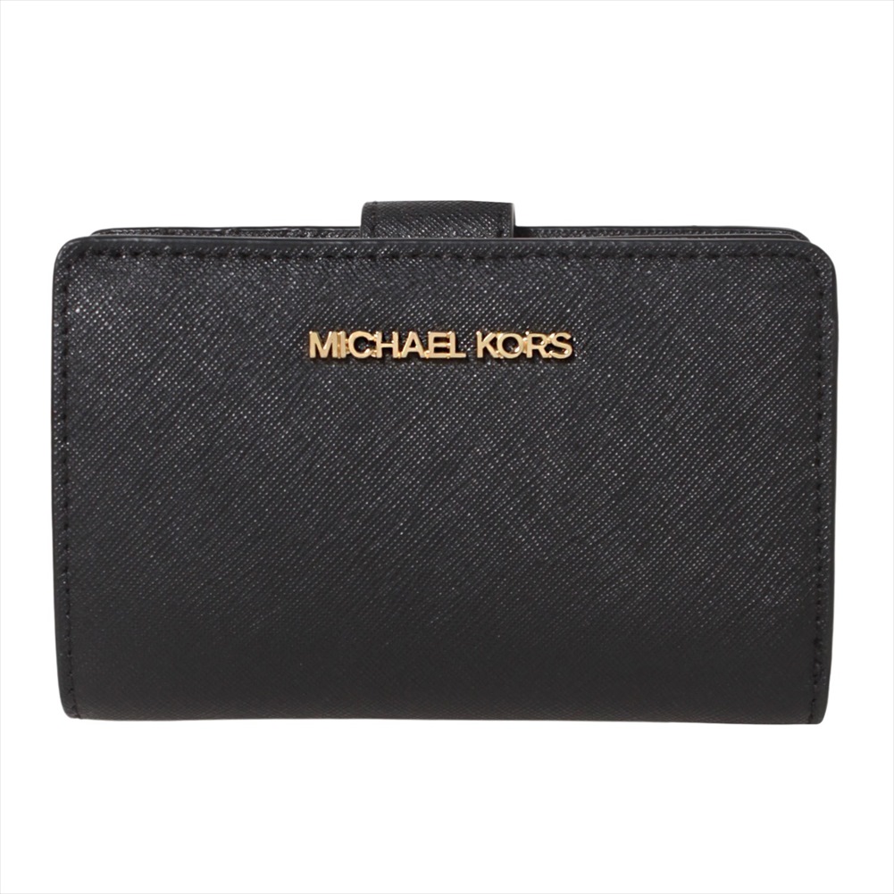 マイケルコースアウトレット 二つ折り財布 35F7GTVF2L BLACK Black MICHAEL KORS OUTLET