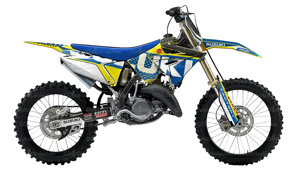スズキ SUZUKI RM125 RM250 Polisport Restyled リスタイル 適合 オリジナル ステッカー デカール 2001 2002 2003 2004 2005 2006 2007 2008 バイク用 オフロードバイク