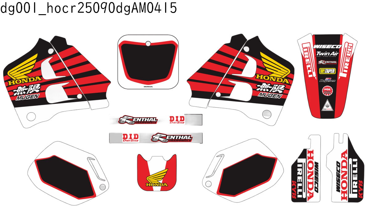 ホンダ HONDA CR250 適合 オリジナル ステッカー デカール 1990 1991 バイク用 オフロードバイク