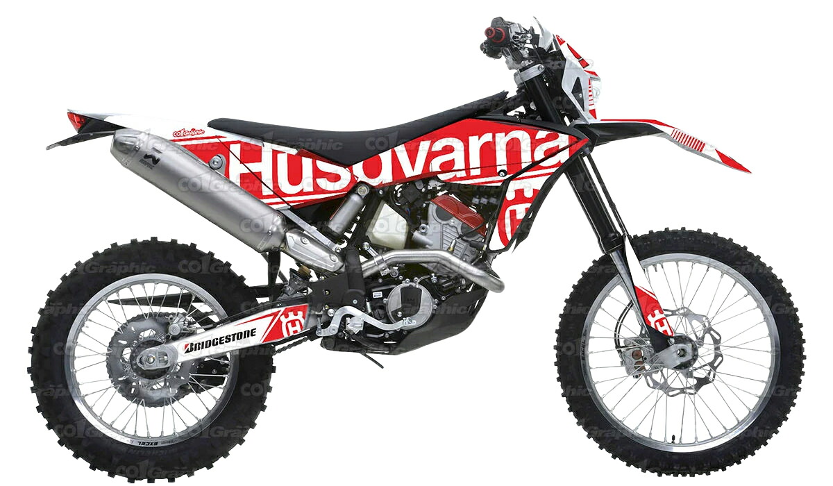 ハスクバーナ HUSQVARNA TC 449 511 適合 2011 2012 2013 グラフィックデカールキット ステッカー デカール バイク用 オフロードバイク｜オフデカ 店 19,875円