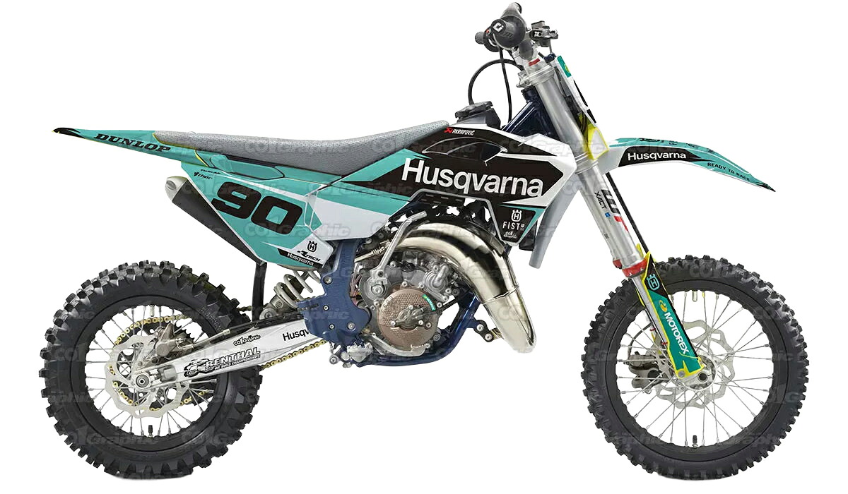 ハスクバーナ HUSQVARNA TC65 適合 2024 2025 グラフィックデカールキット ステッカー デカール バイク用 オフロードバイク 【Aグループ】｜オフデカ 店