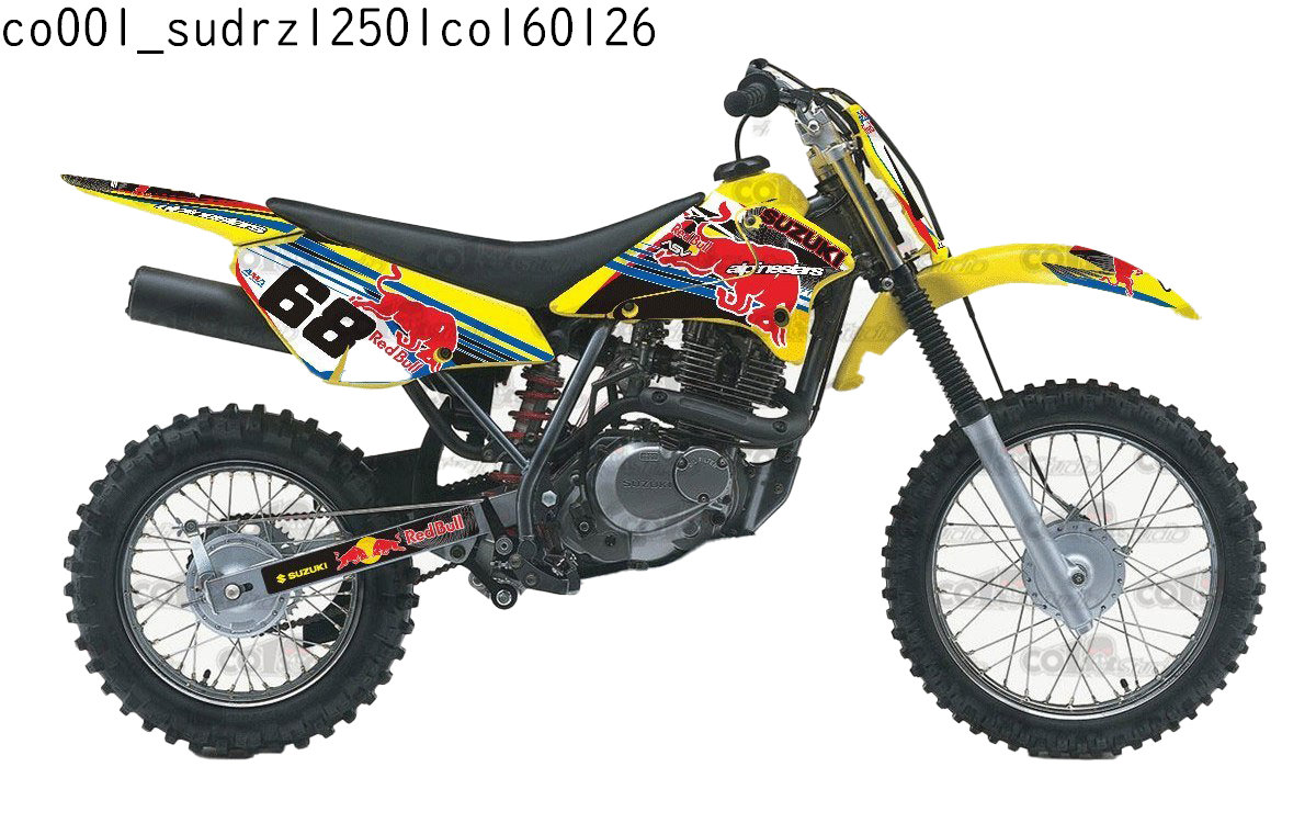 スズキ SUZUKI DRZ125 適合 オリジナル ステッカー デカール 2001 2002 2003 2004 2005 2006 2007 バイク用 オフロードバイク