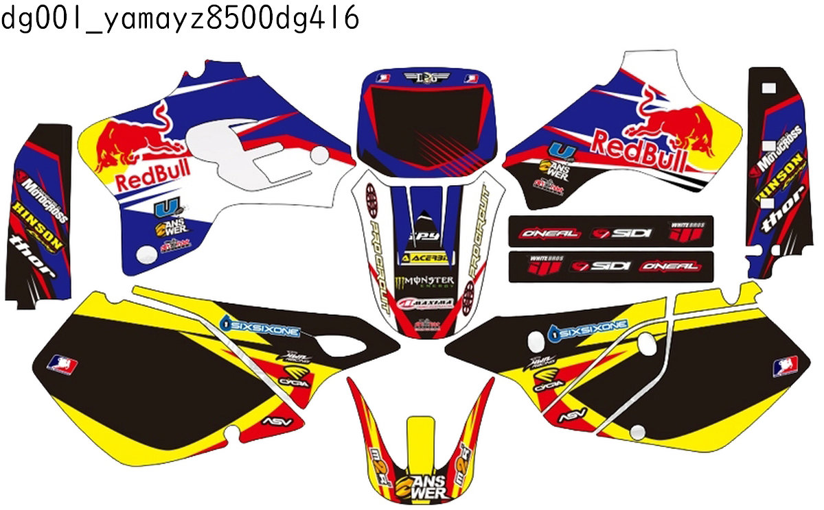 ヤマハ YAMAHA YZ85 適合 2000 グラフィックデカールキット ステッカー デカール バイク用 オフロードバイク 【Bグループ】｜オフデカ 店