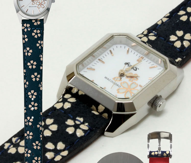 【楽天市場】和心 腕時計 レディース 宇陀印傳をバンド部の装飾に使用した日本製腕時計/和風/和装/着物/宇陀印傳-UDAINDEN-/クォーツ