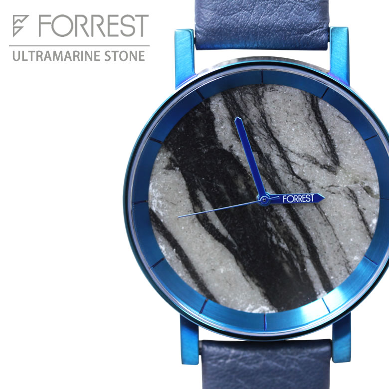本物の自然が宿る森の腕時計「FORREST」ULTRAMARINE STONE/ウルトラマリーン・ストーン/石/腕時計/天然石/アクセサリー/クォーツ/ブラックツリーストーン/本革ベルト/バンド/アナログ/レディース/メンズ/ギフト/プレゼント/記念日/送料無料/