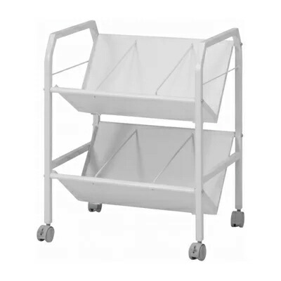 楽天市場】ファイルワゴン 2段 カルテワゴン ファイルラック 仕切り6本