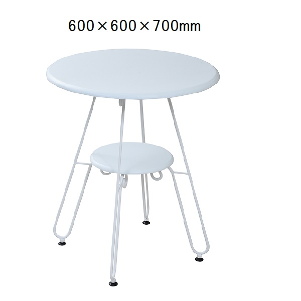 【楽天市場】ヨーロッパ風 ロートアイアン 家具 カフェテーブル 丸 テーブル 幅60cm 高さ70cm 棚付き アイアン 脚 アンティーク風