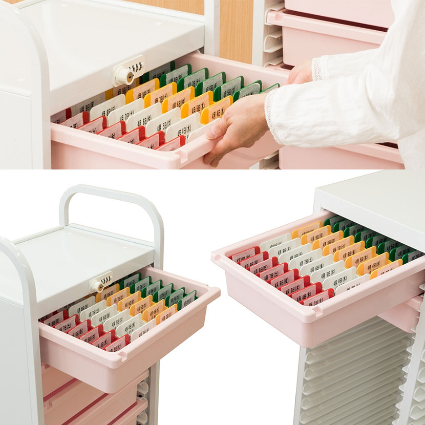 引き出物 宮成製作所 薬剤保管庫メディロックＭＬＧ 深型 MLGC-327D 3ﾚﾂ9ﾀﾞﾝ