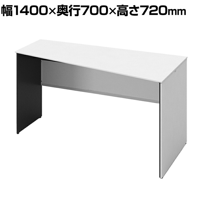 オカムラ ソリスト Soliste スタンダードタイプ(高さ720) 台形天板(右タイプ) パネル脚(ネオホワイト) メラミン天板(ホワイト) 幅1400×奥行700×高さ720mm 3K25ED MK27 岡村製作所 オフィスデスク パソコンデスク desk 事務机 テレワーク リモートワーク 在宅勤務|オフィス家具通販のオフィスコム
