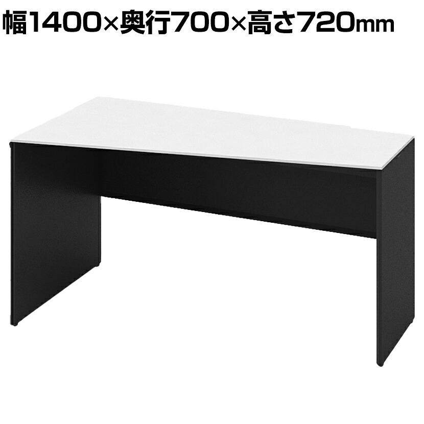 オカムラ ソリスト Soliste スタンダードタイプ(高さ720) 台形天板(左タイプ) パネル脚(ブラック) メラミン天板(ホワイト) 幅1400×奥行700×高さ720mm 3K25HD MK61 岡村製作所 オフィスデスク パソコンデスク desk 事務机 テレワーク リモートワーク 在宅勤務|オフィス家具通販のオフィスコム