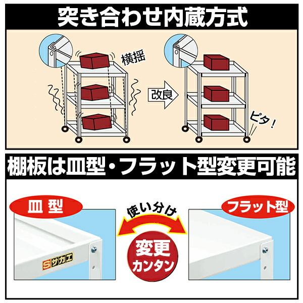 サカエ(SAKAE) CSパールワゴン(高サ調整・固定タイプ) TCSPN-9072I