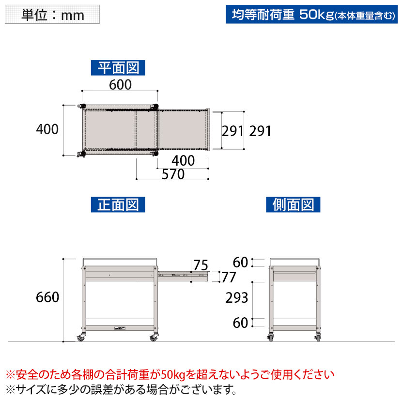 4年保証』 山金工業 ワゴン W7H-K-G ad-naturam.fr