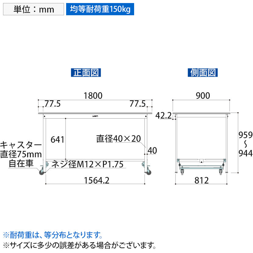 激安格安割引情報満載 山金工業 ワークテーブル 作業台 150シリーズ