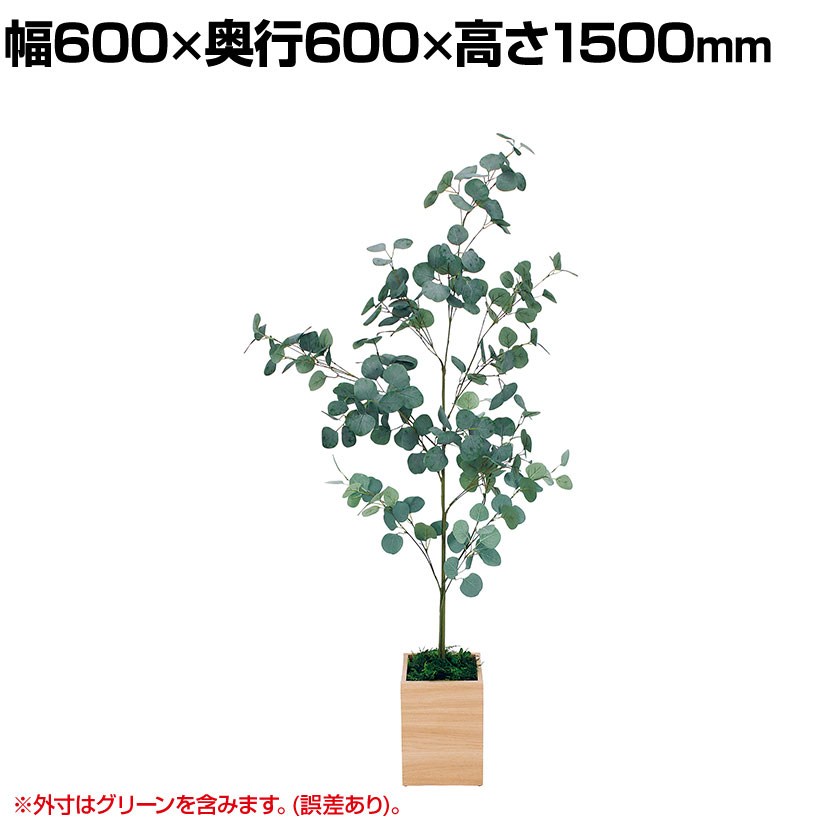 【P5倍20日20～24時限定】ベルク ボックスプランター 樹木プランター ユーカリ 人工 造花 GR5090 高さ1500mm｜オフィス家具通販のオフィスコム 22,946円