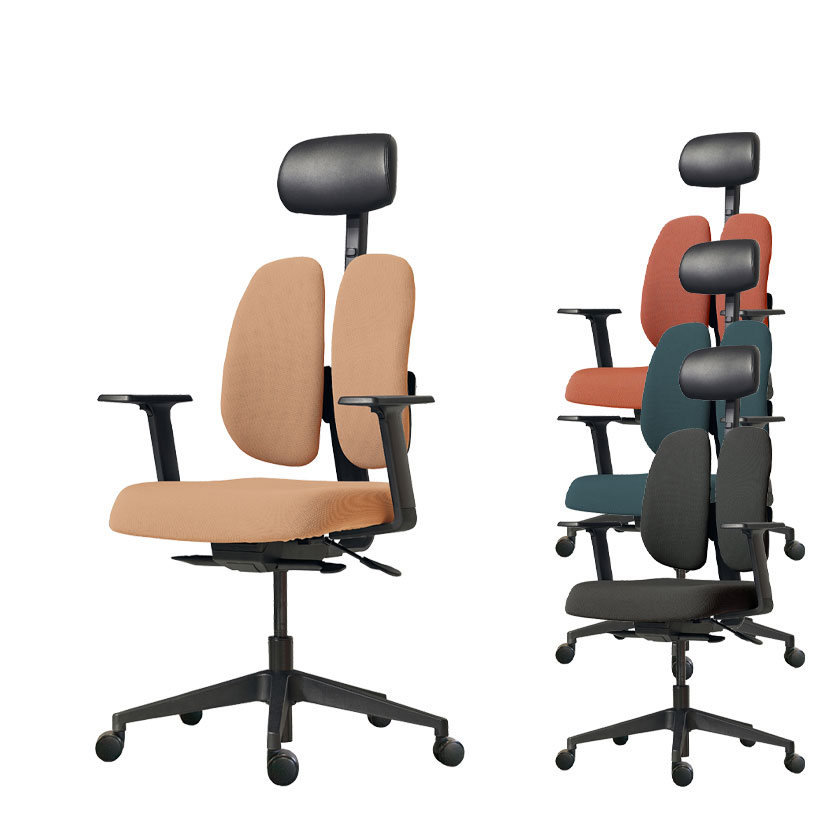 デュオレスト NEXT1 肘付き ヘッドレスト付き 幅720&times;奥行690&times;高さ1145～1250mm NEXT1 人間工学チェア DUOREST｜オフィス家具通販のオフィスコム