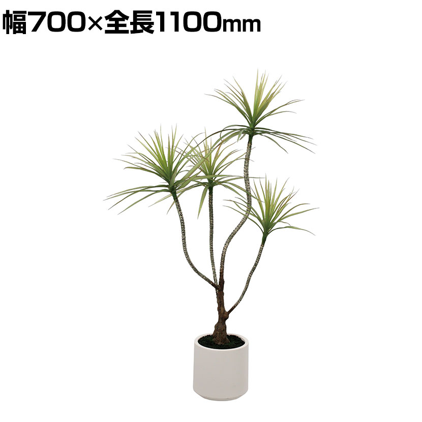 ポピー 観葉植物 人工樹木 ドラセナポット 幅700&times;全長1100mm フェイクグリーン 葉 造花 インテリア オフィス おしゃれ｜オフィス家具通販のオフィスコム