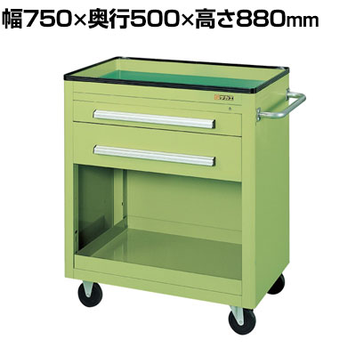 【P5倍20日20~24時限定】サカエ ニューパネルワゴン(直径100mmゴム車) 皿型天板 NPK-3C 幅750×奥行500×高さ880mm 均等耐荷重250kg|オフィス家具通販のオフィスコム