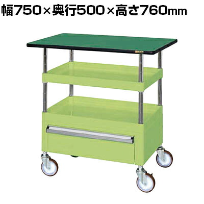 サカエ CSパールワゴン 中量タイプ 引出し 天板付き 幅750&times;奥行500&times;高さ760mm CSP-7572CTENU｜オフィス家具通販のオフィスコム