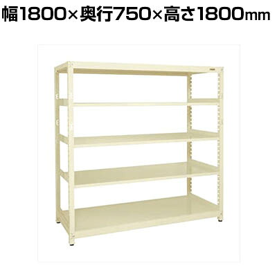 【単体】サカエ RKラック 単体 均等耐荷重:250KG/段 5段タイプ 幅1800×奥行750×高さ1800mm RKN-8785I|オフィス家具通販のオフィスコム