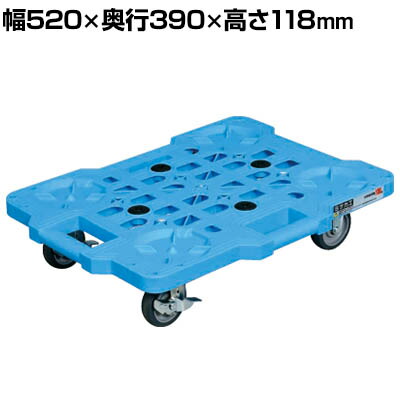 サカエ サカエメッシュキャリー サイレントエラストマー車仕様 幅520&times;奥行390&times;高さ118mm SCR-M400SEKBSX｜オフィス家具通販のオフィスコム