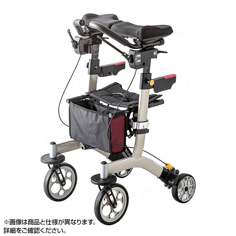 ウェルファン 歩行車 リトルターンZT ワインレッド 高齢者 介護用品 福祉用具 シルバーカー 歩行器 手押し車 歩行補助|オフィス家具通販のオフィスコム
